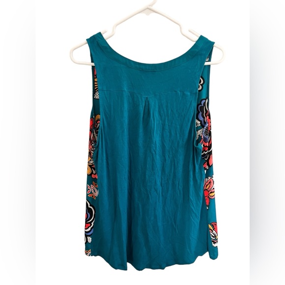 Floral Boho Lace-Up Tank Top spring summer - Picture 2 of 7